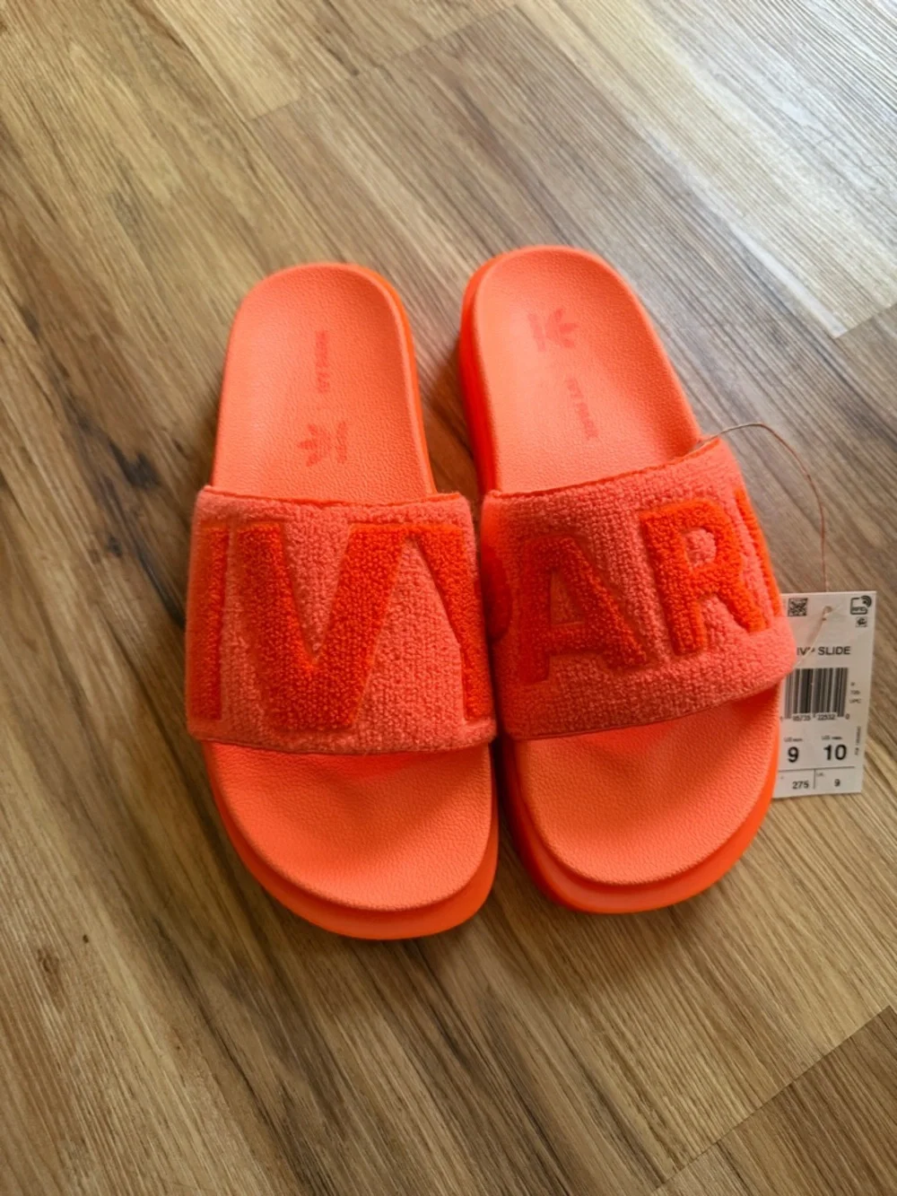 Bold Orange Platform Slide Sandals